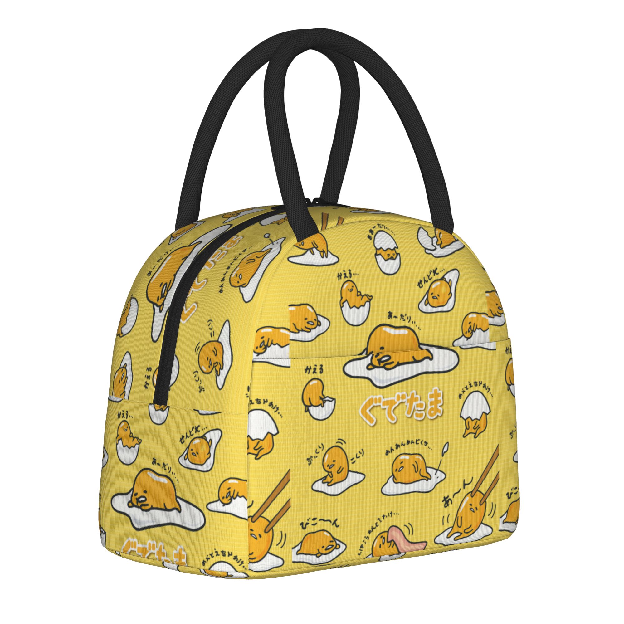 Meal Prep Bag - กูเดทามะ กระเป๋าใส่อาหารกลางวันลายการ์ตูนไข่น่ารัก กระเป๋าเก็บอาหารกันรั่ว กระเป๋าเก็บความร้อน กล่องอาหารกลางวัน กระเป๋าหิ้ว