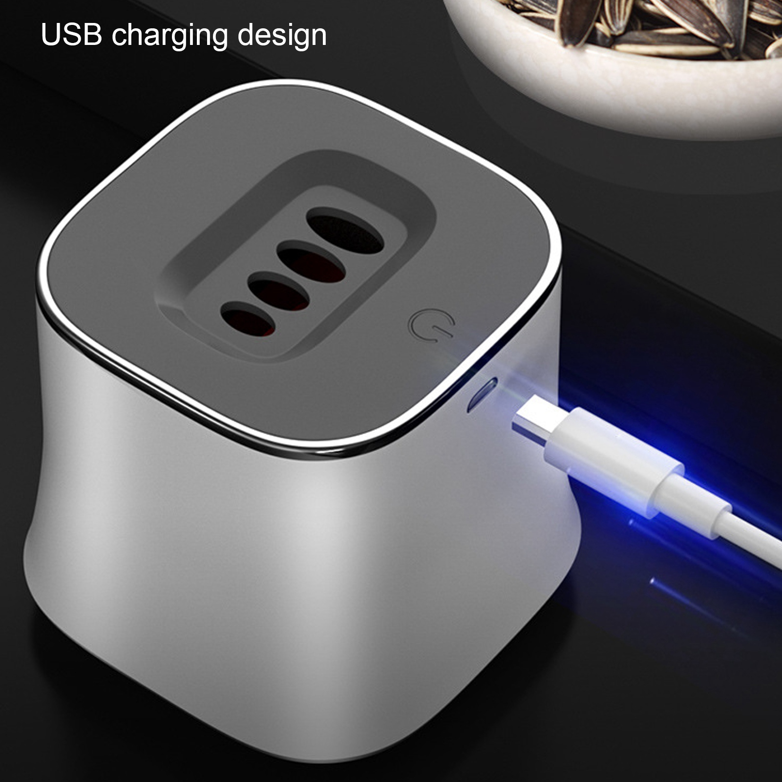 Mango Splitter Tool - เครื่องปอกเมล็ดแตงโมอัตโนมัติ F5 สีขาว แบบ USB เครื่องมือเปิดเปลือกเมล็ดอัตโนมัติ