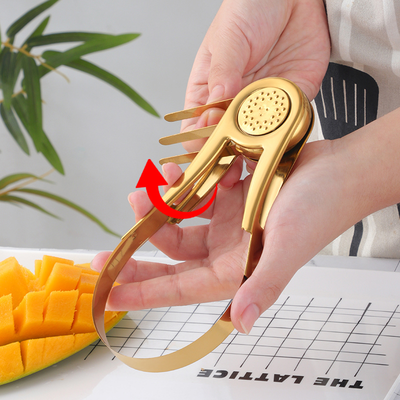 ใหม่สแตนเลสสตีลมะม่วง Splitter - Mango Splitter Tool บทวิจารณ์และราคา