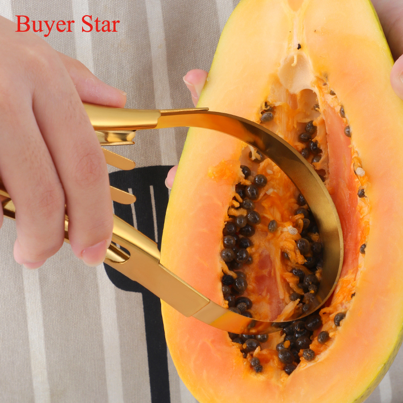 ใหม่สแตนเลสสตีลมะม่วง Splitter - Mango Splitter Tool บทวิจารณ์และราคา